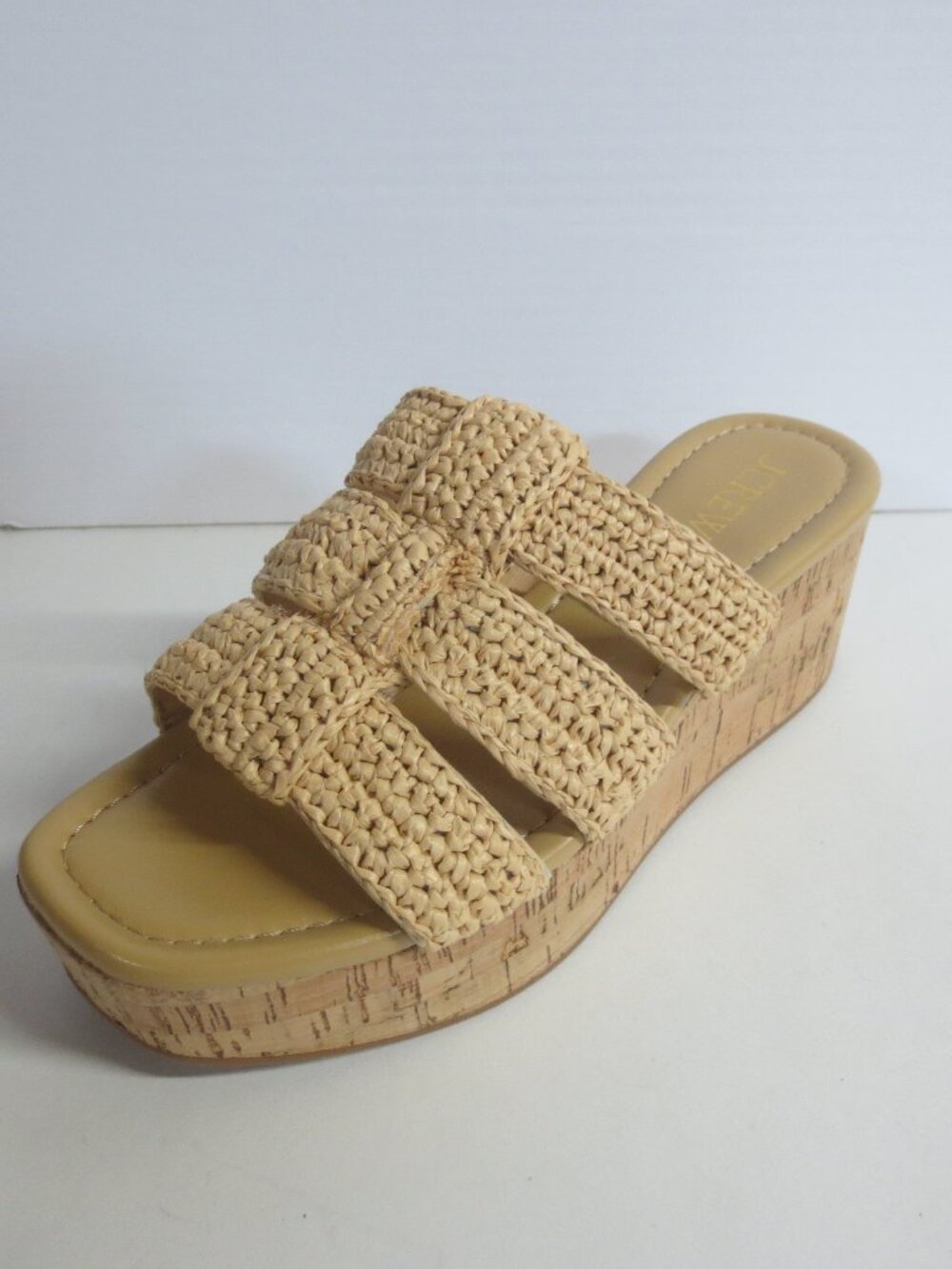 J.Crew Women's Woven Caged Platform Wedge Sandals - Toasted Raffia - US 5.5